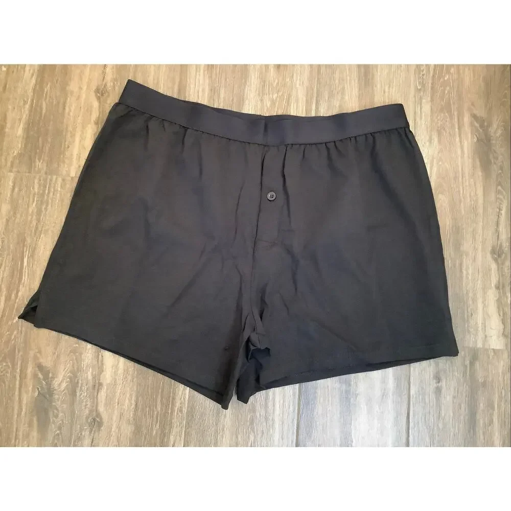 Pact Men's Large Black 3-Pack Organic Everyday Knit Boxer Shorts A20-17